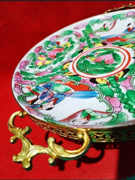 Platou vintage centru de masa Rose China