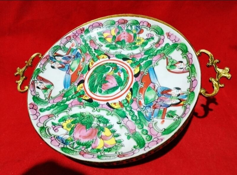 Platou vintage centru de masa Rose China