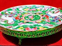 Platou vintage centru de masa Rose China